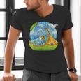 Frutiger Aero Y2K Fashion Trends Statement Piece Tech Orange Men's V-Neck T-Shirt