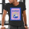 Fun Cute Introvert Cat Character With Wine Men's V-Neck T-Shirt Fun Cute Introvert Cat Character With Wine Men's V-Neck T-Shirt
