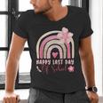 Fun Happy Last Day Of School Girl Student Graduation Rainbow Men's V-Neck T-Shirt