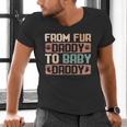 From Fur Daddy To Baby Daddy Dog Dad Pregnancy Announc Men's V-Neck T-Shirt