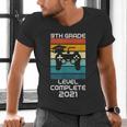 Gamer Graduation 2021 Retro 9th Grade Level Complete Men's V-Neck T-Shirt