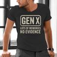 Gen X Lots Of Memories No Evidence Retro Nostalgia Men's V-Neck T-Shirt
