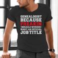 Genealogist Miracle Worker Genealogy Graduation Men's V-Neck T-Shirt