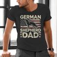 German Shepherd Dad Shirt American Flag German Shepherds Men's V-Neck T-Shirt