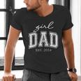 Girl Dad Est 2024 Dad Of Girls Father's Day Men's V-Neck T-Shirt