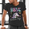Girls Class Of 2034 Magical Unicorn Graduation Cap Men's V-Neck T-Shirt