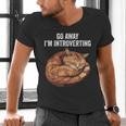 Go Away I'm Introverting Cat Introvert Men Women Girls Kids Men's V-Neck T-Shirt