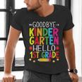 Goodbye Kinder Garten Hello 1st Grade Graduation 2024 Men's V-Neck T-Shirt