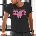 Graduate 2025 Class Of 2025 Senior Coquette Bow Graduation Men's V-Neck T-Shirt
