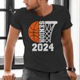 Graduate Senior Class Of 2024 Basketball Player Graduation Men's V-Neck T-Shirt