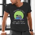 I Graduated Can I Go Back To Bed Now Cat Graduation For Men Women Girls Kids Men's V-Neck T-Shirt