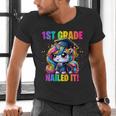 Graduation 1st Grade Unicorn Nailed It Girls Grad Magical Men's V-Neck T-Shirt