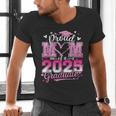 Graduation 2025 Proud Mom Of 2025 Graduate Floral Women Men's V-Neck T-Shirt