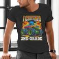 Graduation 2nd Grade Monster Truck Boys I Crushed Grad Men's V-Neck T-Shirt