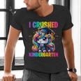 Graduation I Crushed Kindergarten Unicorn Girls Grad Magical Men's V-Neck T-Shirt