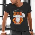 Graduation Fox School Bachelor Master Doctor Study Men's V-Neck T-Shirt