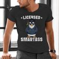 Graduation Penguin Licensed Smartass Graduate Men's V-Neck T-Shirt