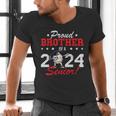 Graduation Proud Brother Of A 2024 Senior Baseball Player Men's V-Neck T-Shirt