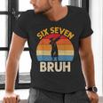 Graduation Six Seven Bruh Dabbing 67 Meme 6 7 Boys Kids Men's V-Neck T-Shirt