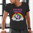 Graduation Unicorn Superstar Magical Colorful Rainbow Tshirt Men's V-Neck T-Shirt