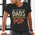 Only The Greatest Dads Get Promoted To Pop Men's V-Neck T-Shirt