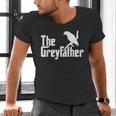 The Greyfather African Grey Parrot Lovers Bird's Dad Men's V-Neck T-Shirt The Greyfather African Grey Parrot Lovers Bird's Dad Men's V-Neck T-Shirt
