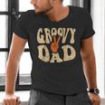 Groovy Dad 70s Aesthetic Nostalgia 1970's Retro Dad Men's V-Neck T-Shirt