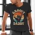 Groovy Daddy 70s Aesthetic Nostalgia 1970's Retro Groovy Dad Men's V-Neck T-Shirt