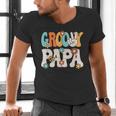Groovy Papa Dad Retro Hippie 60s 70s Party Outfit Men Men's V-Neck T-Shirt