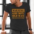 Grumpy Old Man Tee Shirt For Grandfathers Dads Father's Day Men's V-Neck T-Shirt