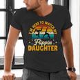 Gymnastics Mom Dad I'm Here To Watch My Flippin' Daughter Men's V-Neck T-Shirt