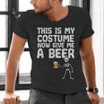 Halloween This Is My Costume Give Me Skeleton Dad Men Men's V-Neck T-Shirt