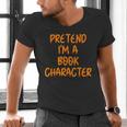 Halloween Pretend I'm Book Character Costume Lazy Adult Kids Men's V-Neck T-Shirt