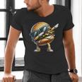 Hamburger Dabbing Kids Men Women Dab Dance Cheeseburgers Dad Men's V-Neck T-Shirt