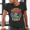 Handheld Gamer Retro Portable Console Nostalgia Men's V-Neck T-Shirt