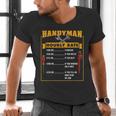 Handyman Hourly Rate Fathers Day Dad Men's V-Neck T-Shirt Handyman Hourly Rate Fathers Day Dad Men's V-Neck T-Shirt