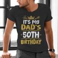Happy It's My Dad's 50th Birthday 1975 50 Years Old Men's V-Neck T-Shirt