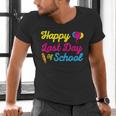 Happy Last Day Of School Graduation Teacher Students T-Shirt Men's V-Neck T-Shirt