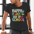 Happy Last Day Of School Teacher Kids Boys Girls Graduation Men's V-Neck T-Shirt
