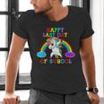 Happy Last Day Of School Teacher Student Graduation Unicorn Men's V-Neck T-Shirt