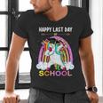 Happy Last Days Of School Graduation Class 2022 Unicorn Girl Men's V-Neck T-Shirt