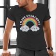 I Hate Everybody Rainbow Sarcastic Grumpy Introvert Men's V-Neck T-Shirt