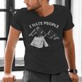 I Hate People Introvert Sarcastic I Love Camping Men's V-Neck T-Shirt