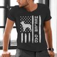 Heeler Dad Flag Vintage Blue Red Cattle Dog Patriot Men Men's V-Neck T-Shirt