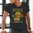 High School Level Complete Gamer Graduation Dinosaur 2021 Men's V-Neck T-Shirt