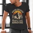 Hiking Because People Are Annoying Introvert Men's V-Neck T-Shirt