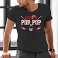 Hockey Senior Pop Pop Graduation Class Of 2026 Kids Men's V-Neck T-Shirt