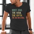 Host Dad The Man Myth The Bad Influence Retro Men's V-Neck T-Shirt
