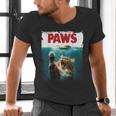 Humorous Paws Parody Cat Mouse For Cat Lover Cat Mom Cat Dad Men's V-Neck T-Shirt