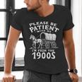 Humorous Wagon Plea Please Be Patient I'm From The 1900s Men's V-Neck T-Shirt